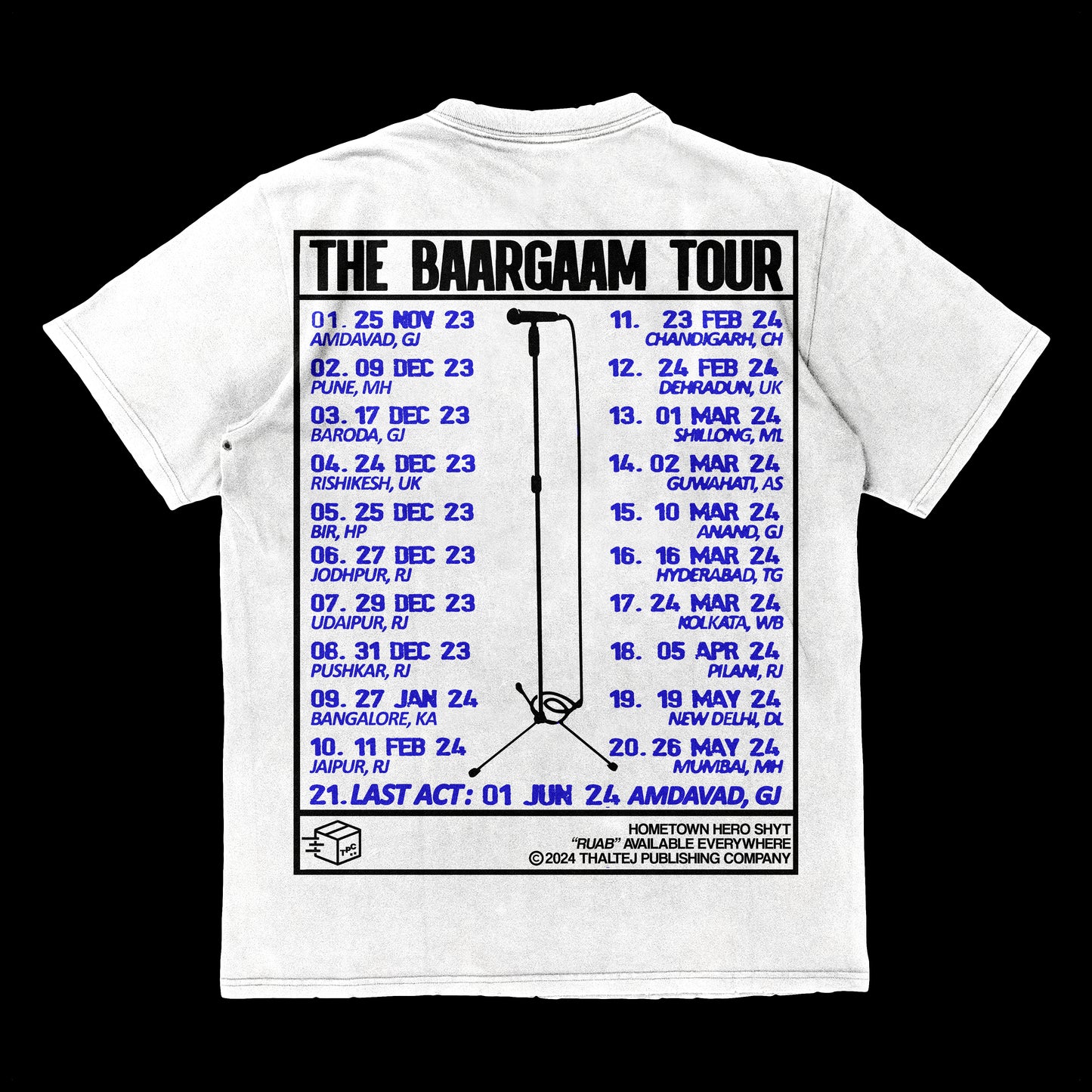 The BAARGAAM Tour T-Shirt